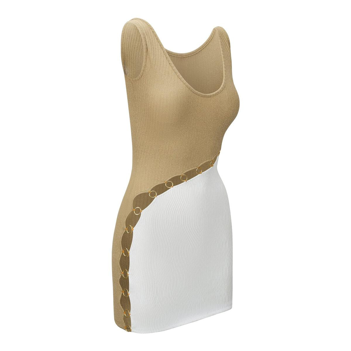 Aquaria Mini Dress - Sandy/White