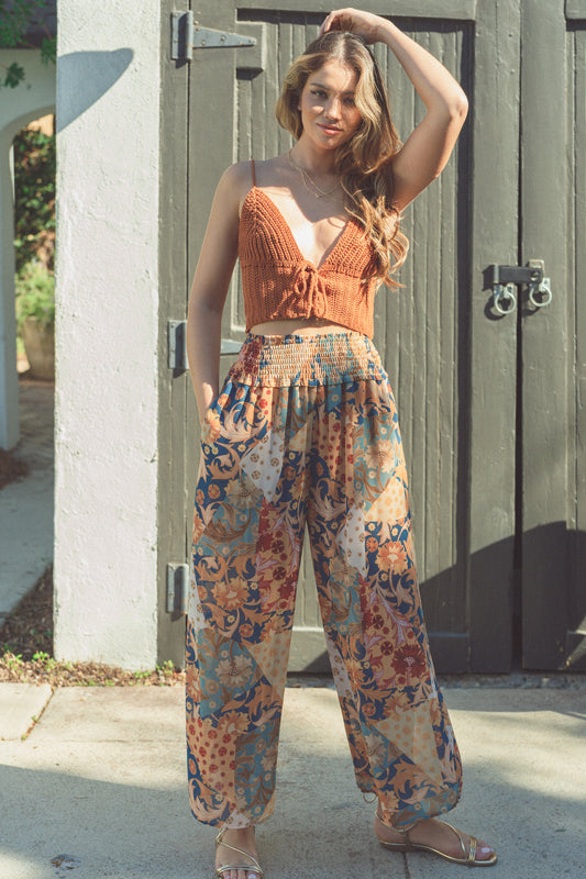 Sunshower Triangle Crochet Cami Top - Sienna
