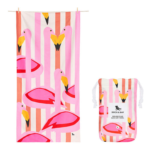 Quick-Dry Towel - Flamboyant Flamingos
