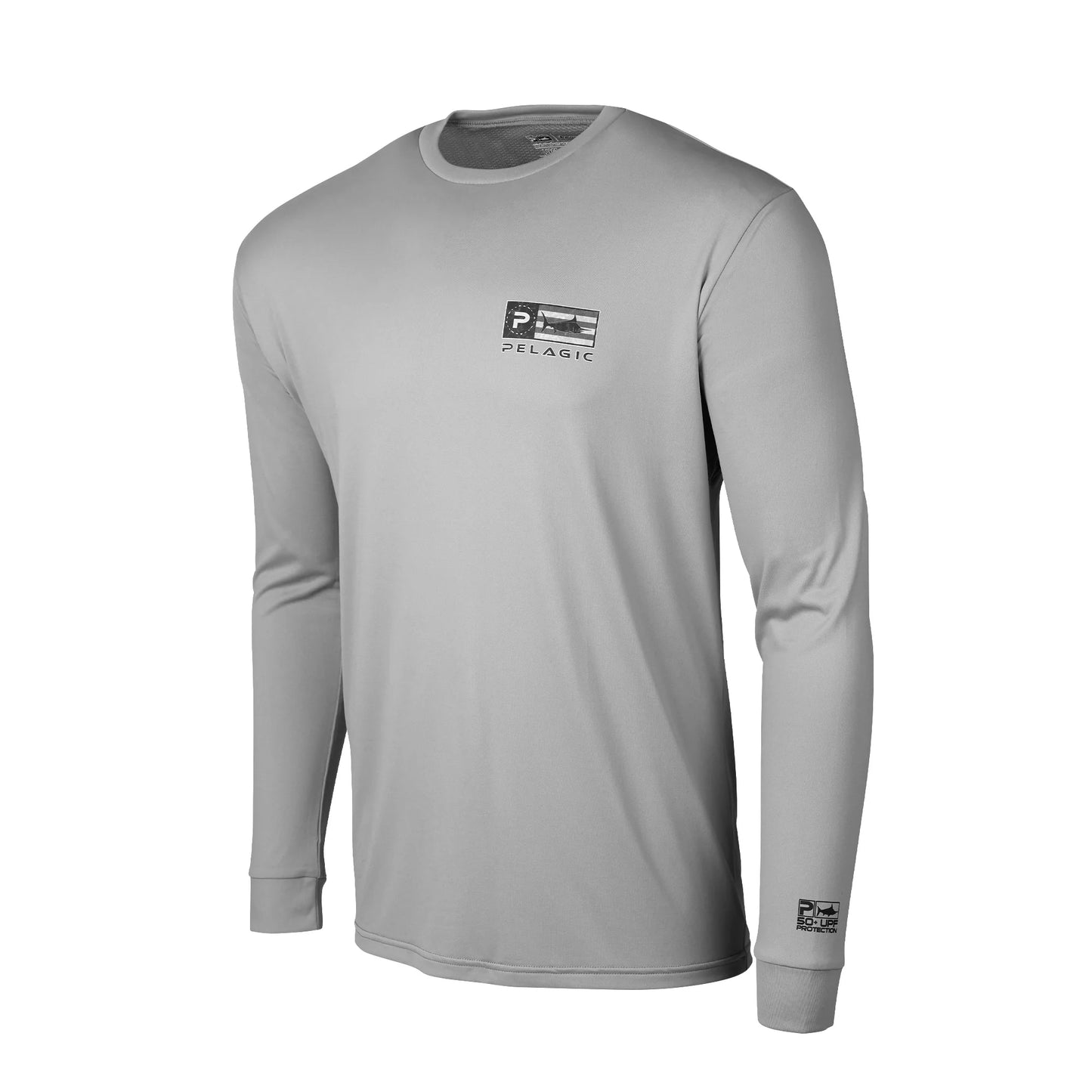 Long Sleeve UPF Sun Shirt - Aquatek Icon Americamo - Grey