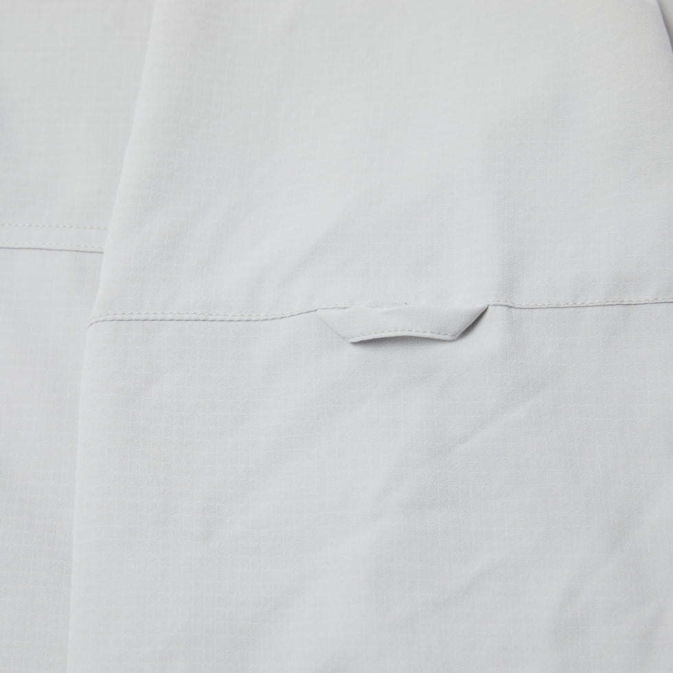 Keys Short Sleeve Button-Down Guide Fishing Shirt - Light Grey