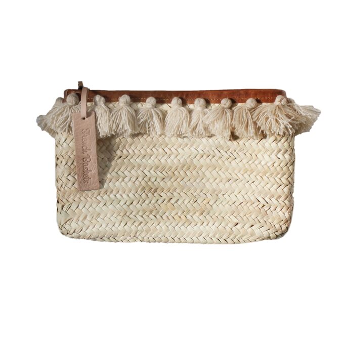 Purse - Natural Pompom