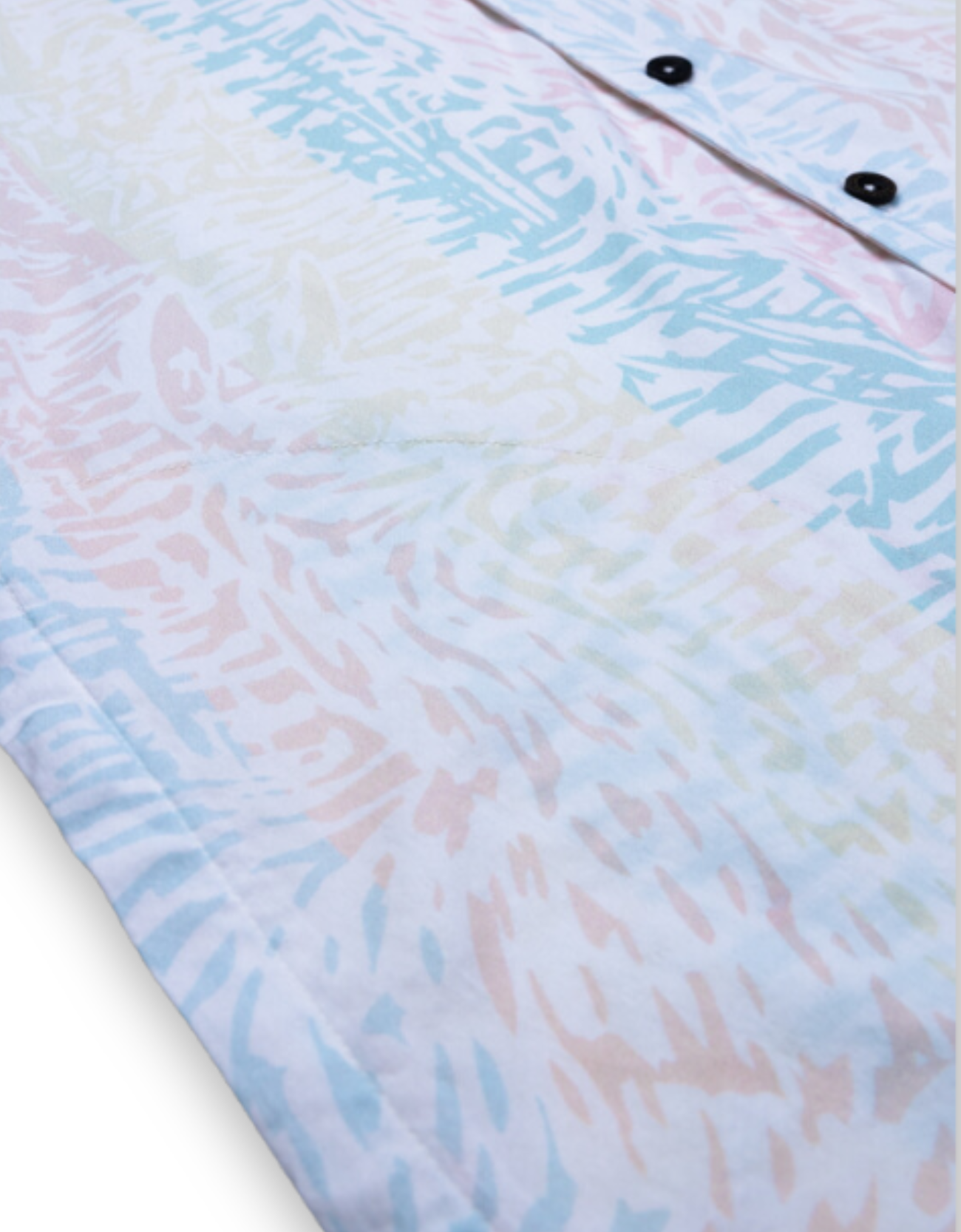 7-Seas Short Sleeve Button-Down Shirt - Llama Stripes