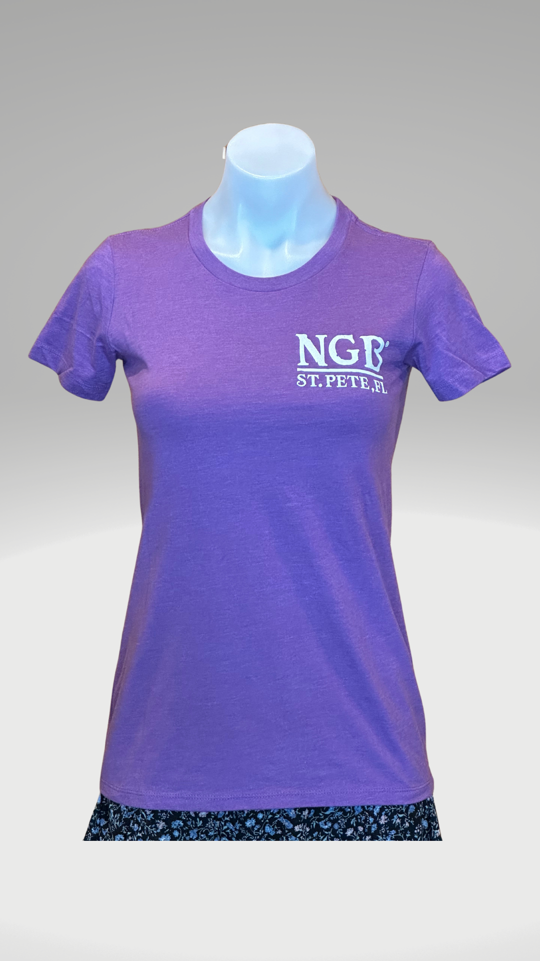 Women's Short Sleeve T-Shirt - Purple - Kaia Logo - White Text