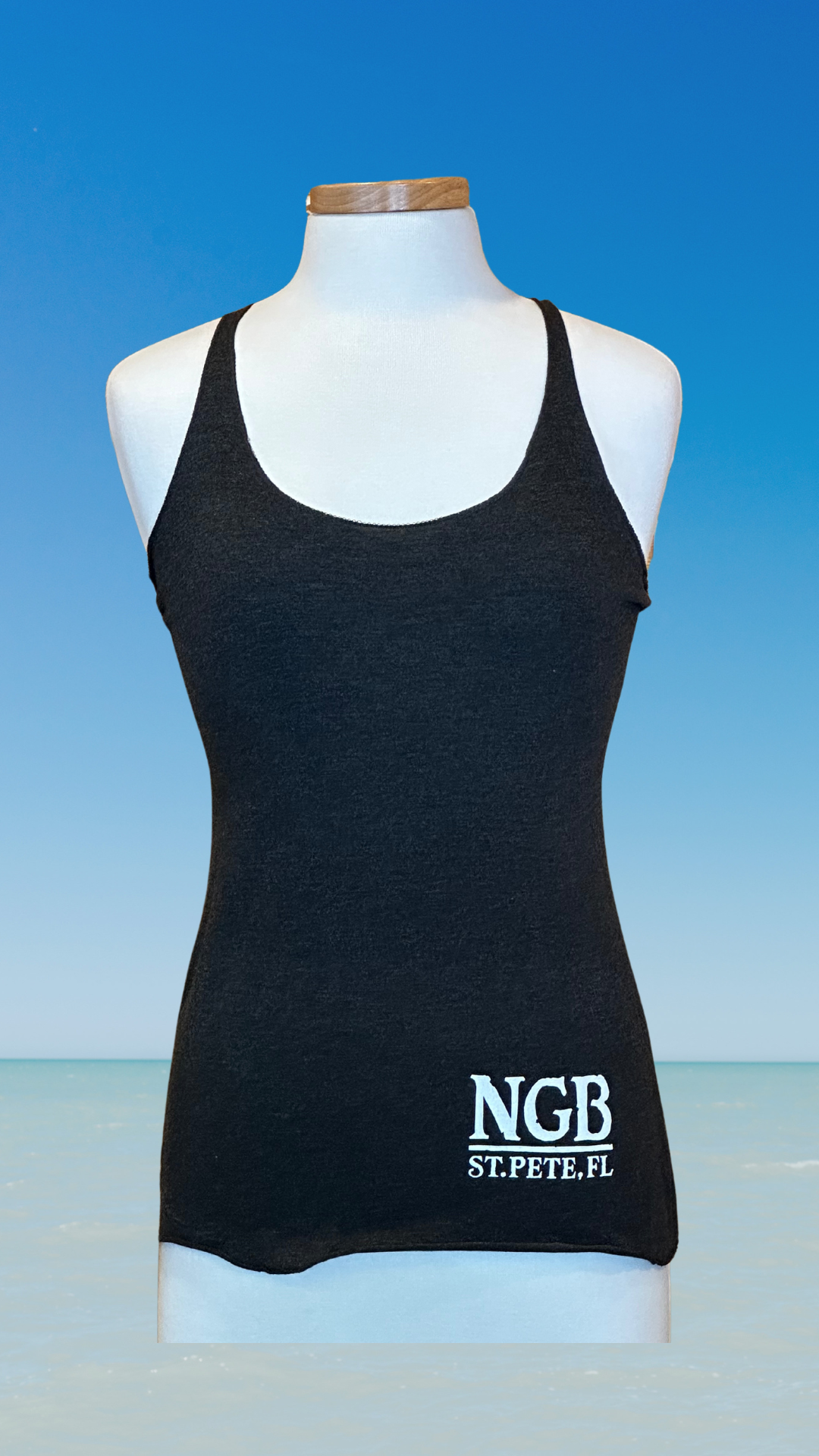 Women's Tank Top - Black - White St. Pete Pelican