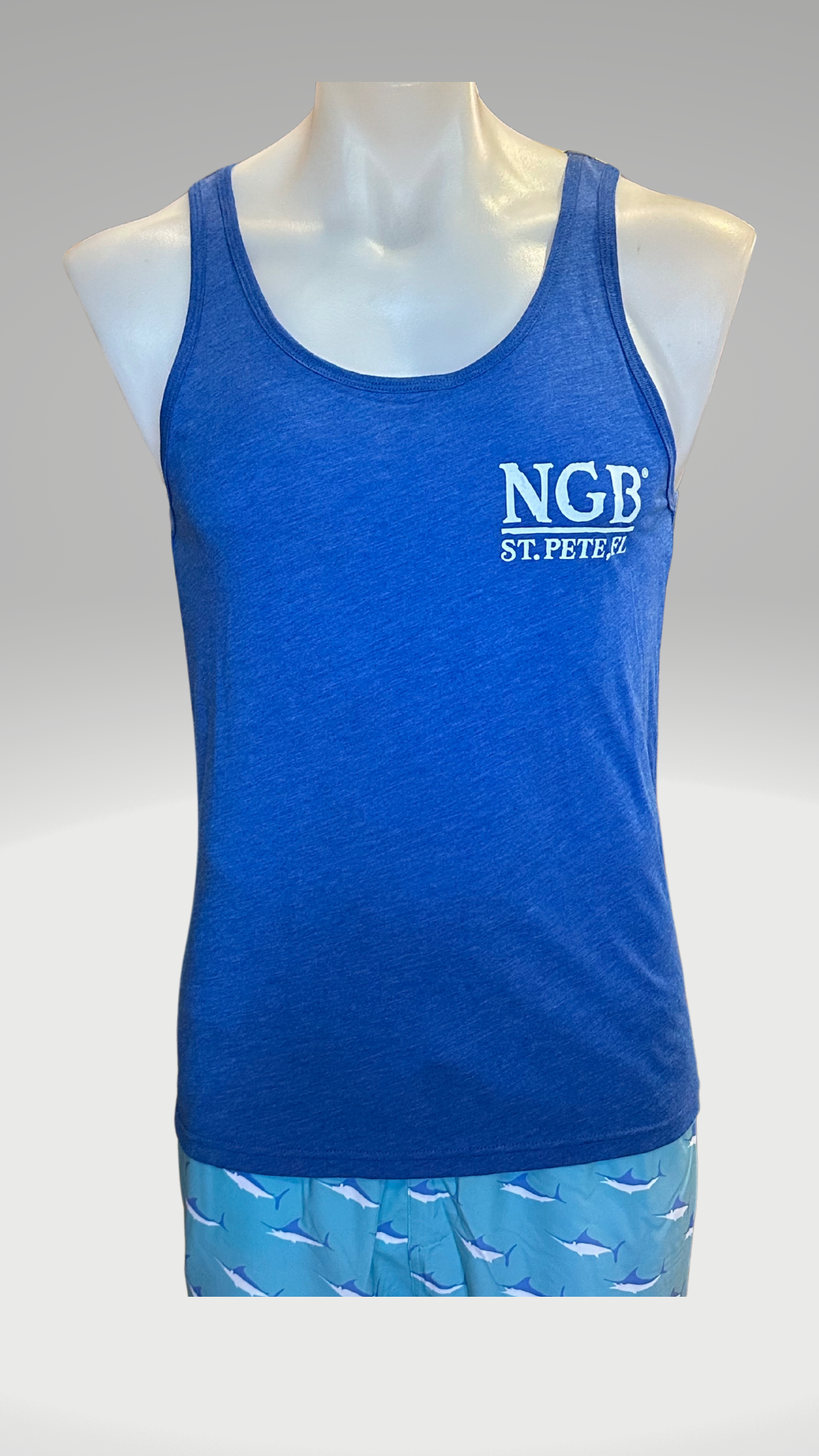 Men's Tank Top - Royal Blue - White Saint Petersburg State
