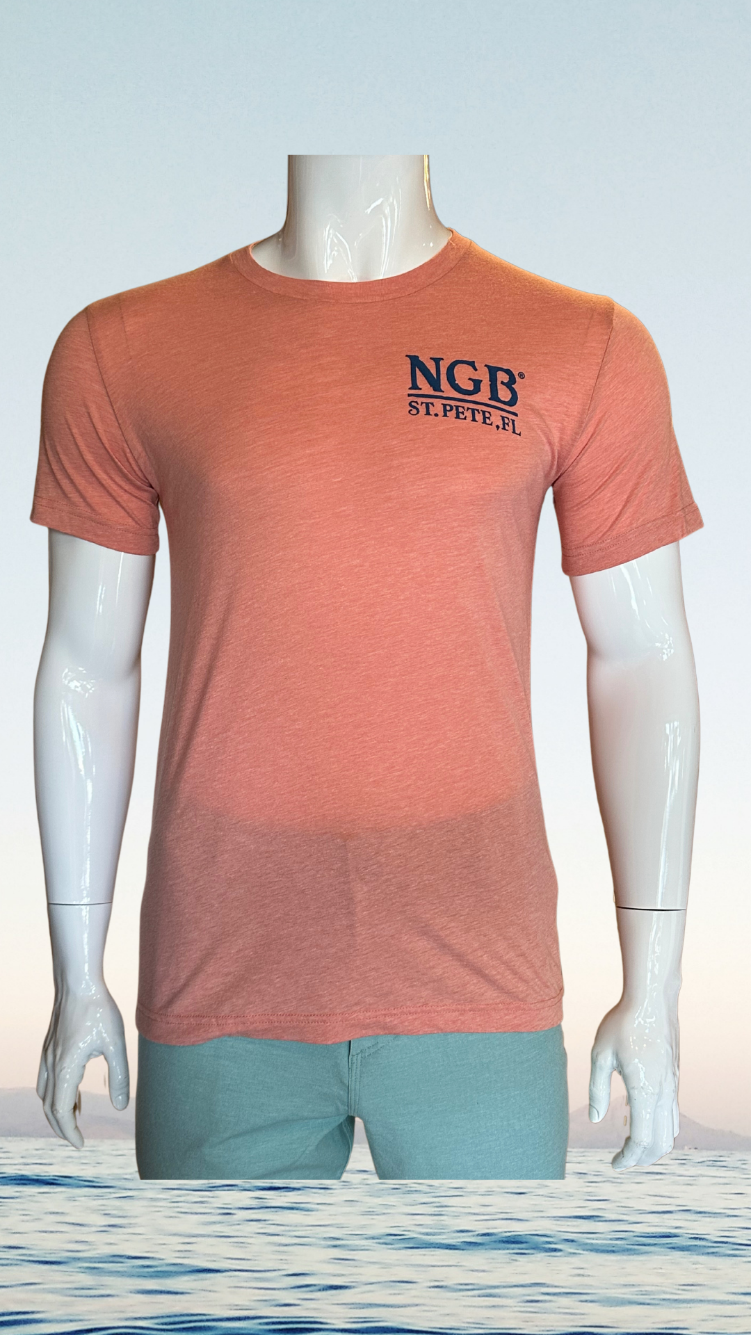 Short Sleeve T-Shirt - Sunset - Blue St. Pete Pelican