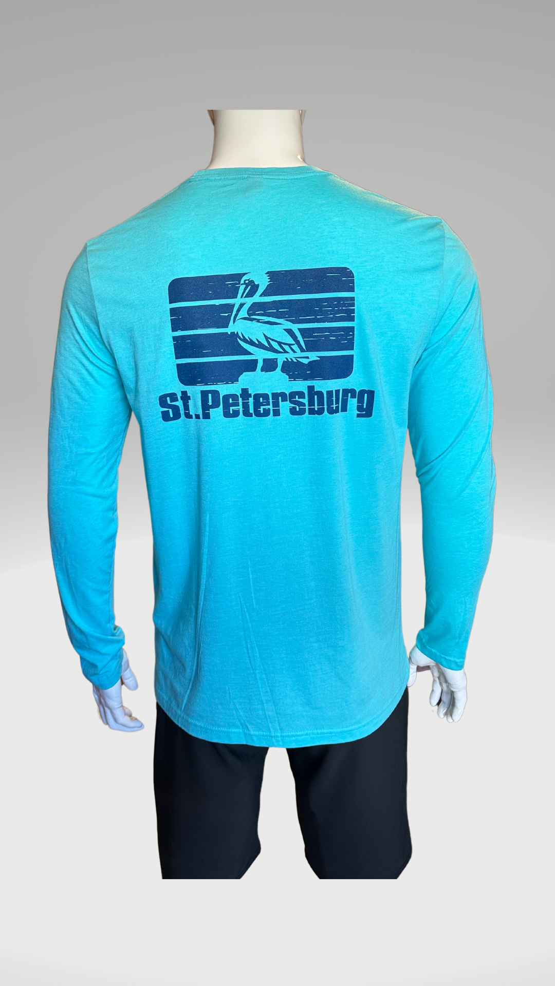 Long Sleeve T-Shirt - Tahiti Blue - GCSS Blue St. Pete Pelican