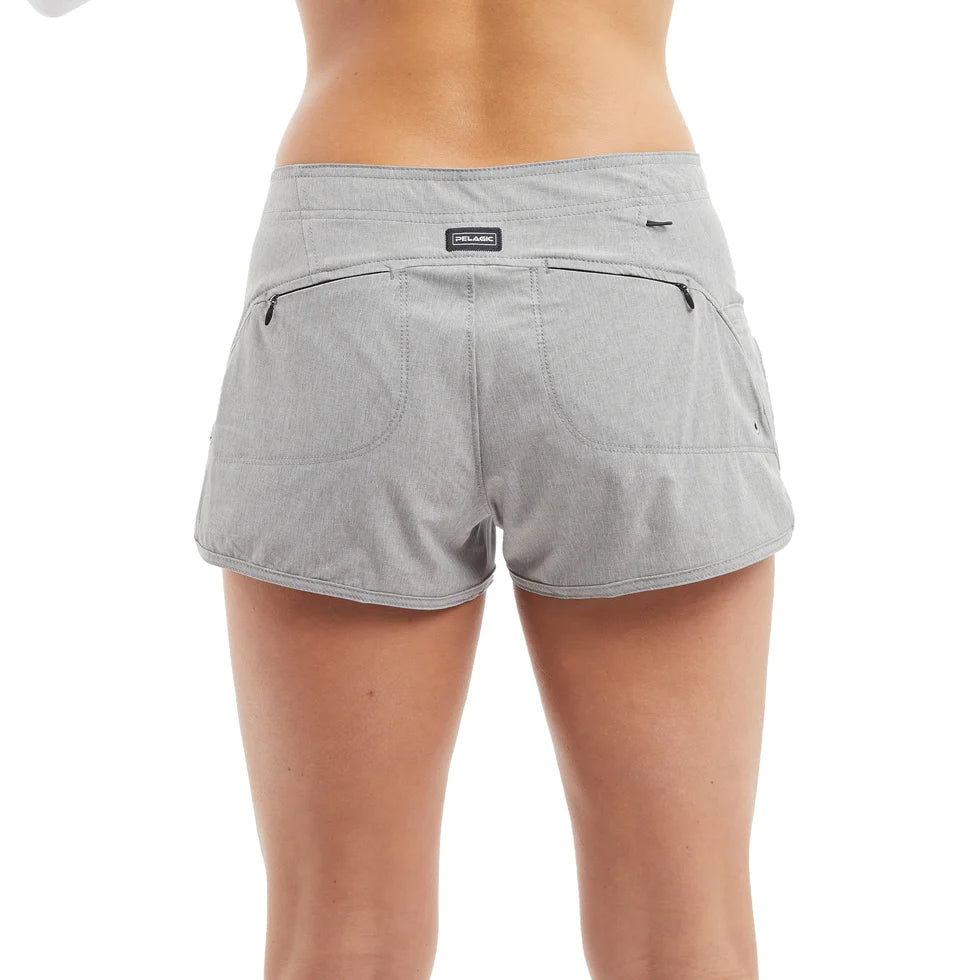 Women's Deep Sea Hybrid Shorts - Water Activated Pattern - Grey
