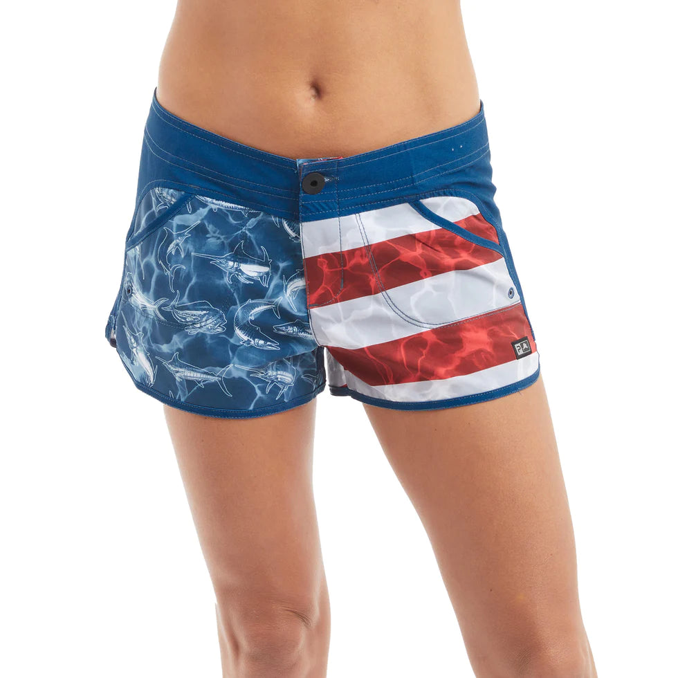 Moana Hybrid Shorts - Americamo - Smokey Blue