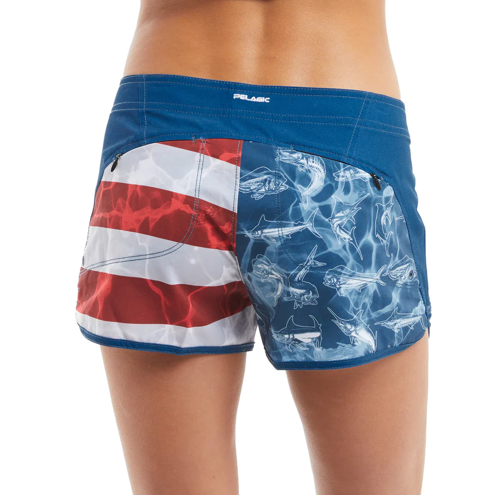 Moana Hybrid Shorts - Americamo - Smokey Blue