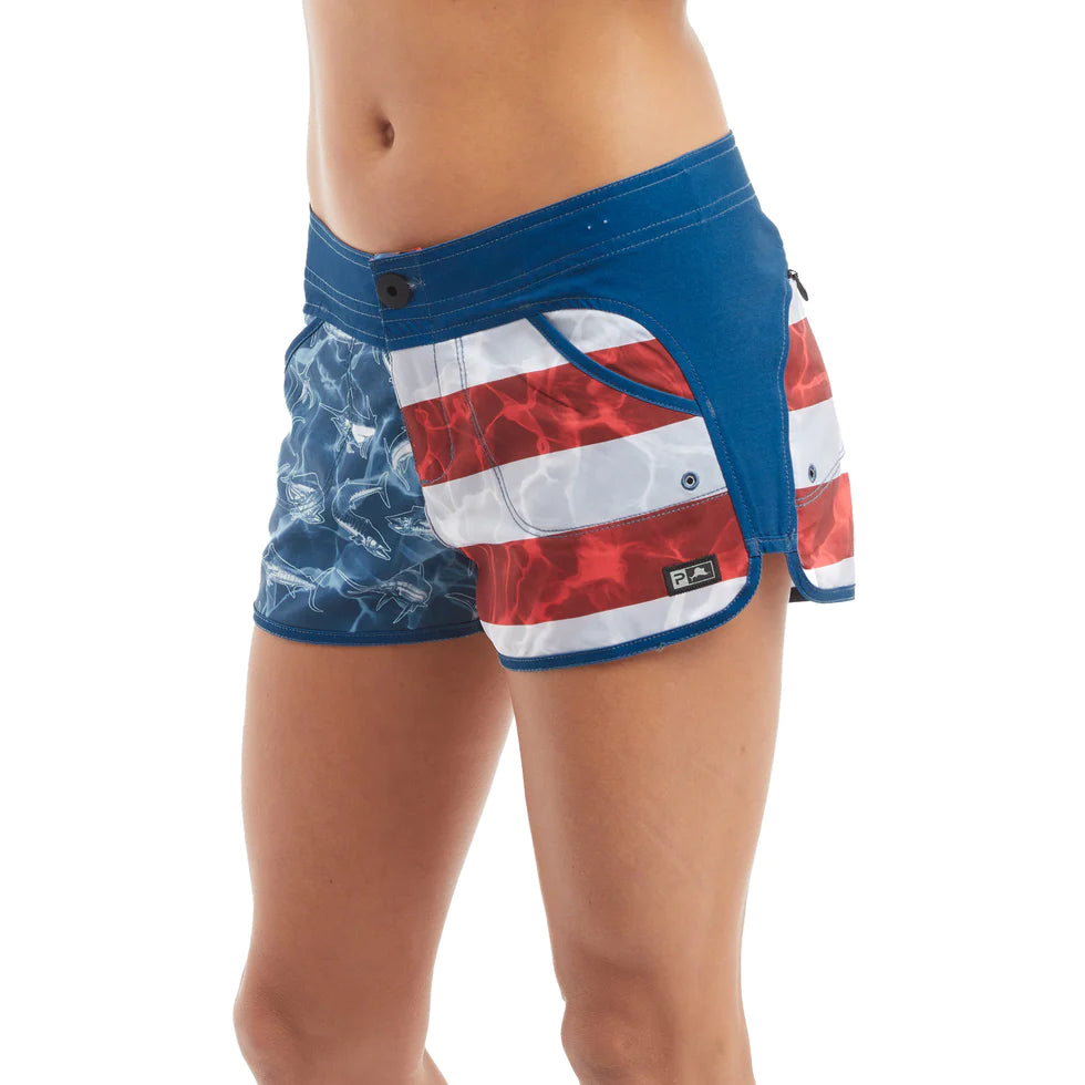 Moana Hybrid Shorts - Americamo - Smokey Blue
