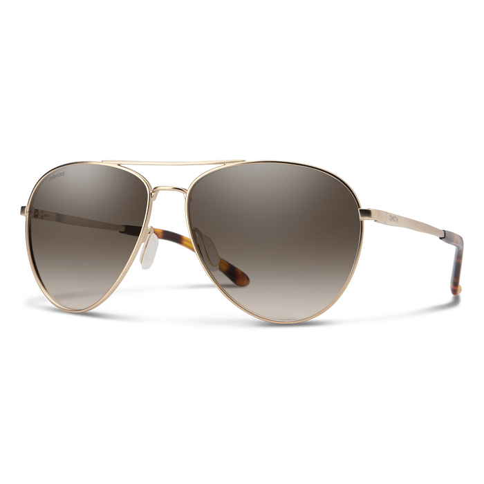 Layback Sunglasses - Matte Gold/Polarized Brown Gradient