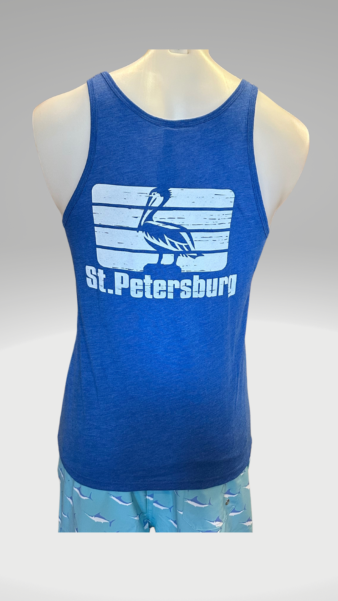 Men's Tank Top - Royal Blue - GCSS White St. Pete Pelican