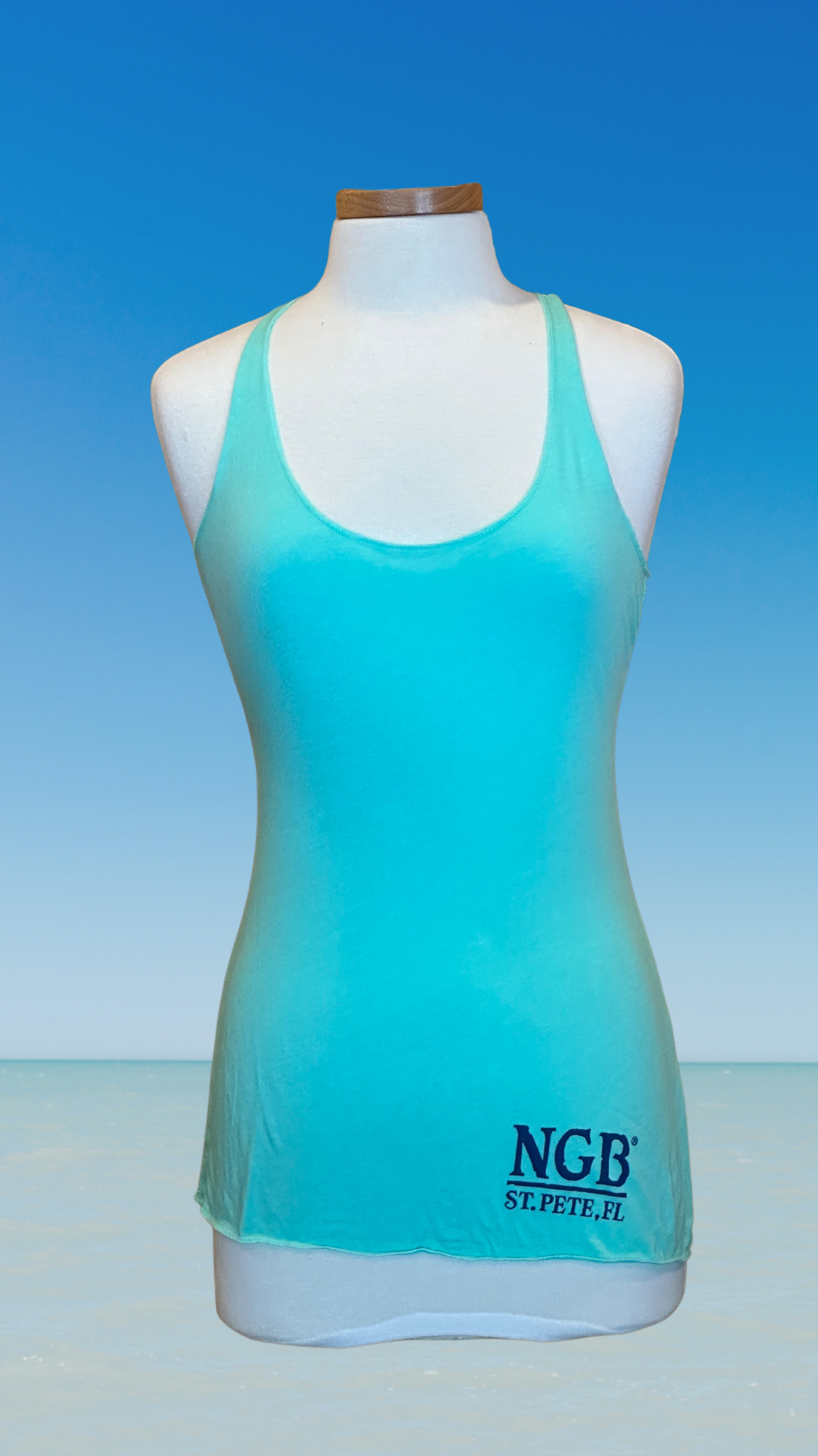 Women's Tank Top - Mint - Blue St. Pete Pelican
