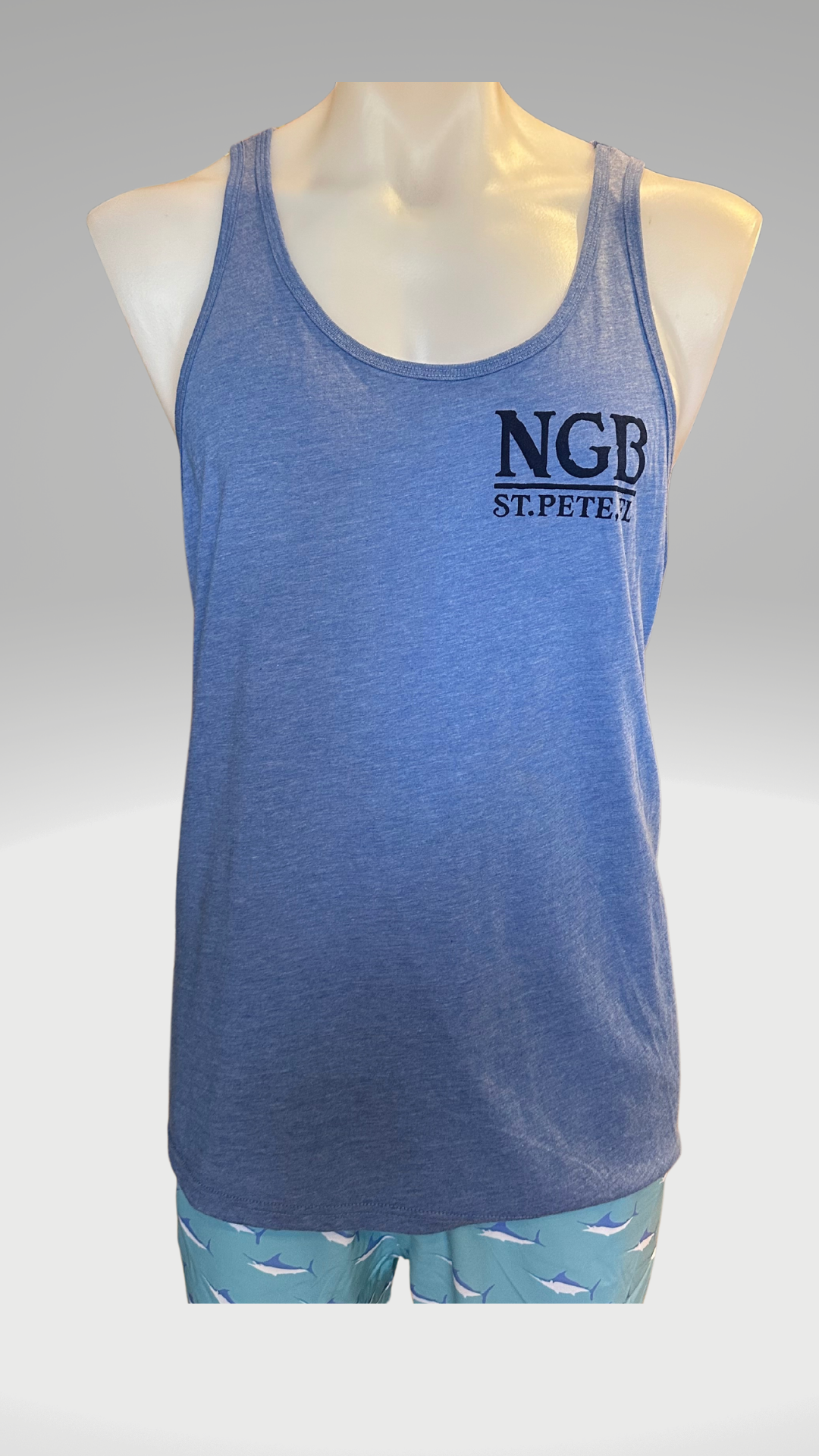 Men's Tank Top - Blue - Blue St. Pete Pelican