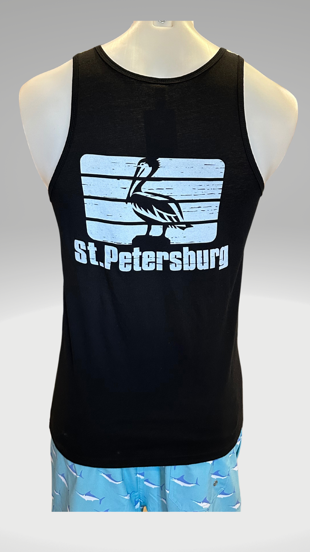Men's Tank Top - Black - GCSS White St. Pete Pelican