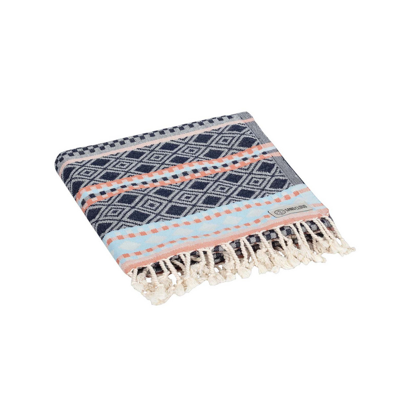 Turkish Towel - Crystal Stripe (Navy)