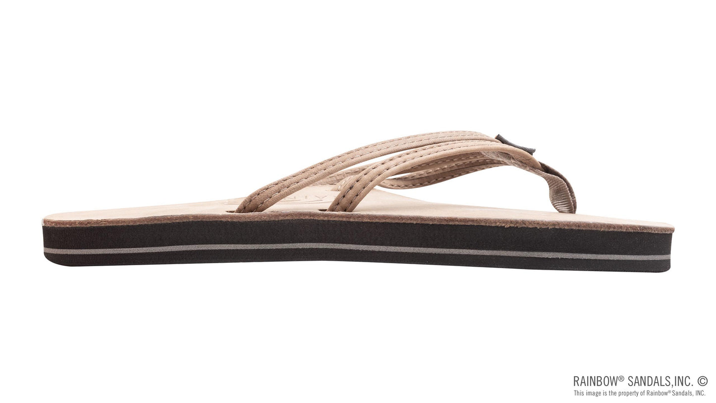 Sandpiper Luxury Leather Double Strap Sandals - Stone Grey