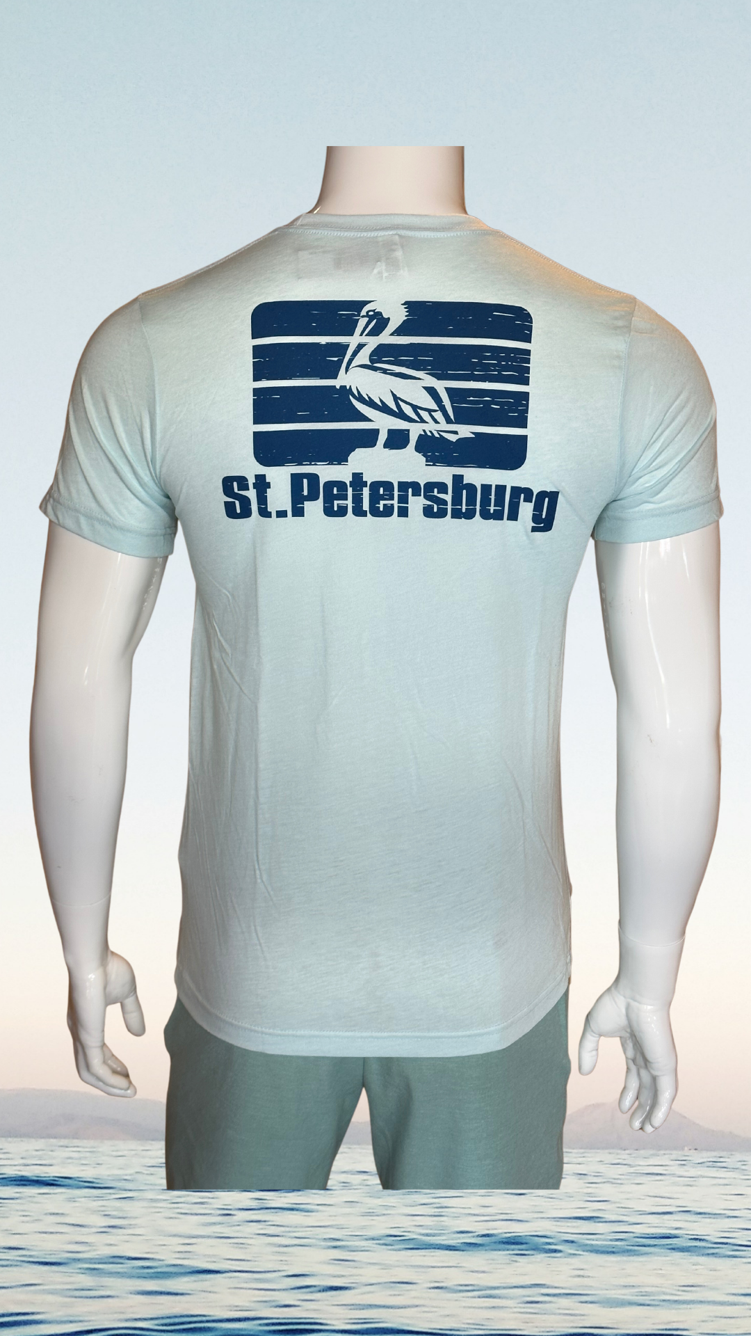 Short Sleeve T-Shirt - Ice Blue - Blue St. Pete Pelican