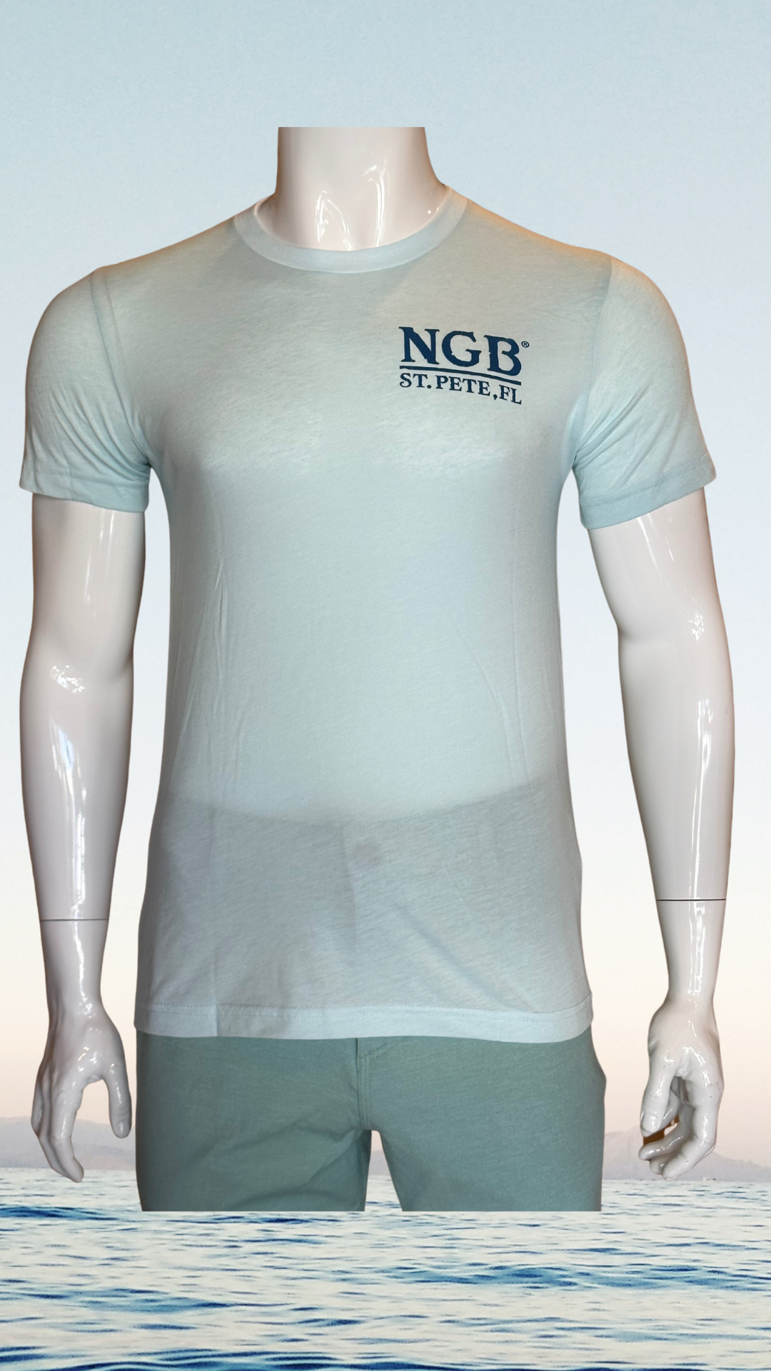 Short Sleeve T-Shirt - Ice Blue - Blue St. Pete Pelican