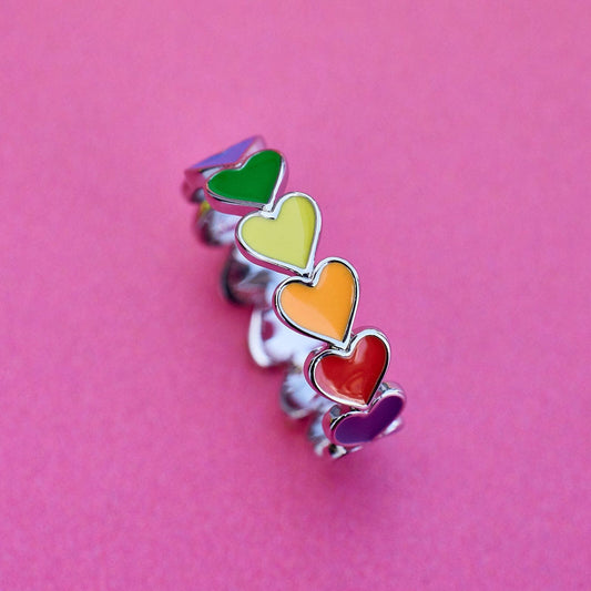 Charity Ring - Rainbow Heart