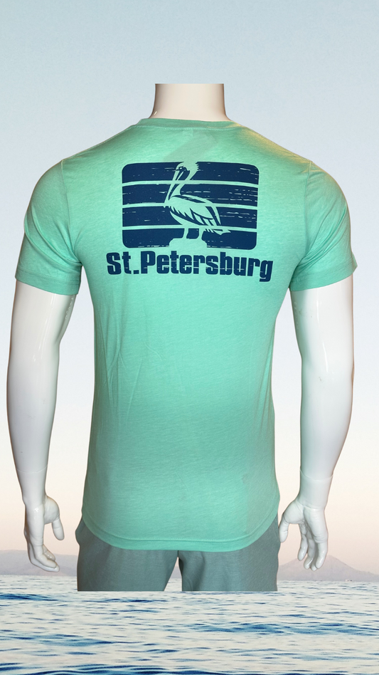 Short Sleeve T-Shirt - Mint - Blue St. Pete Pelican