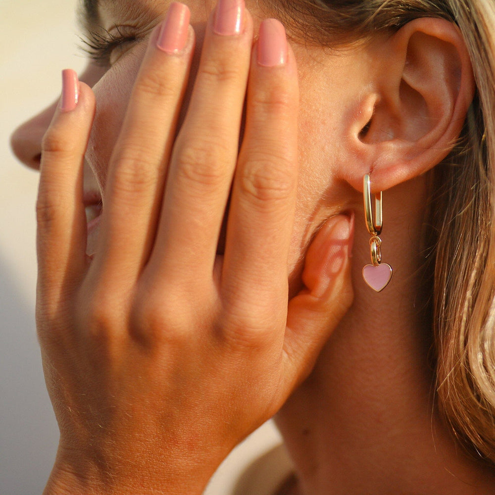 Harper Charm - Enamel Heart (Gold)