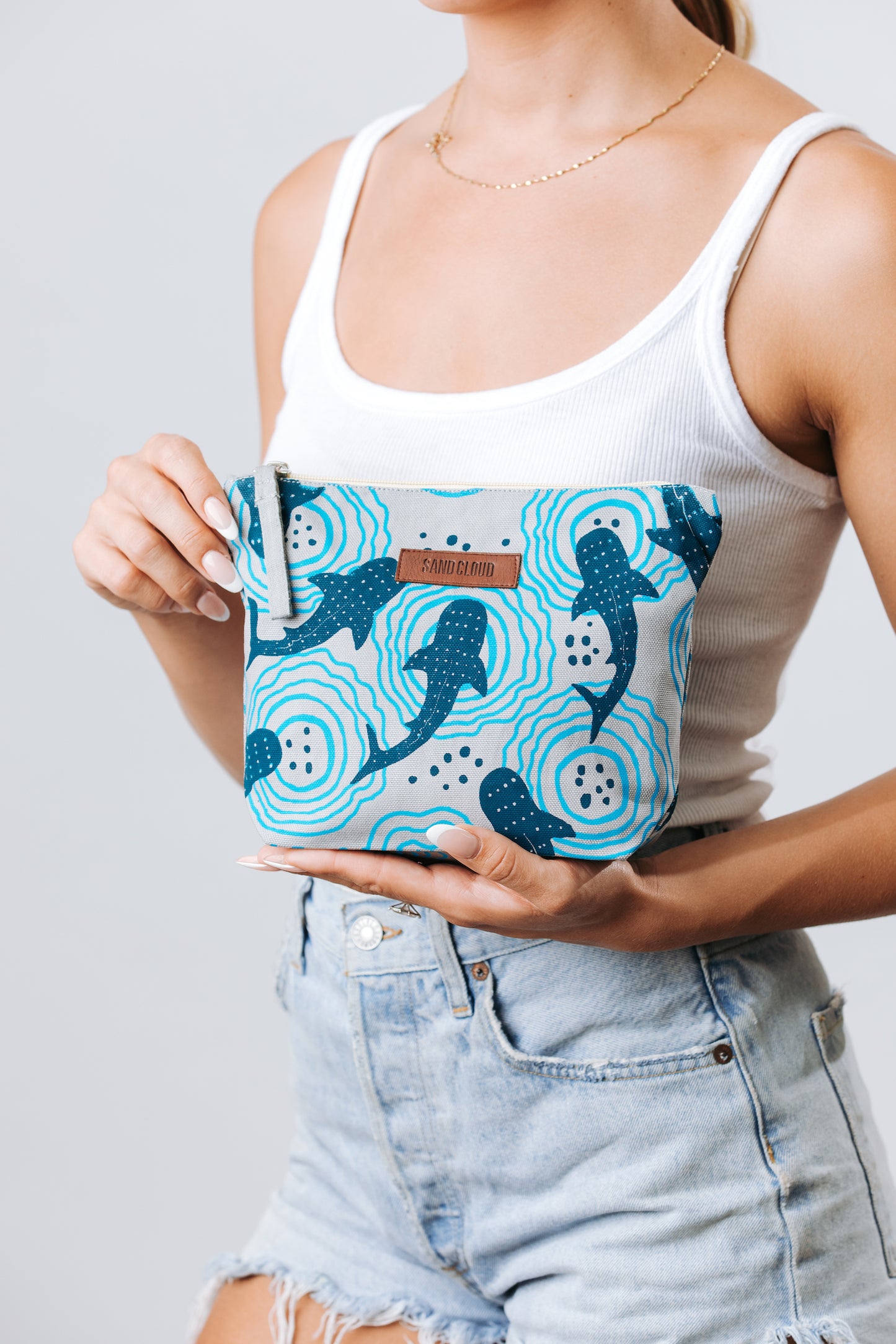 Zipper Pouch - Shark Ripples
