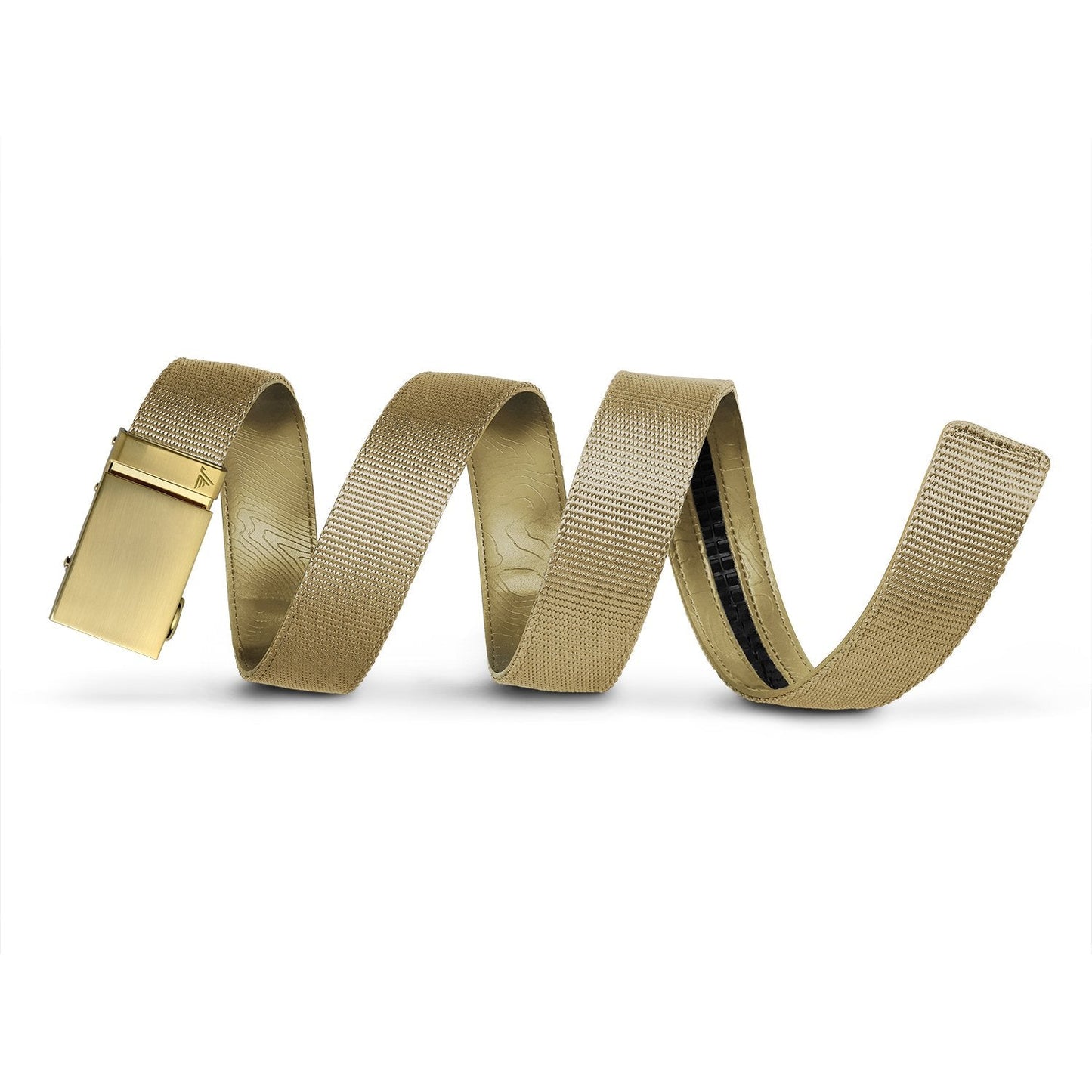 40mm Nylon Ratcheting Belt - Tan with Gold Buckle