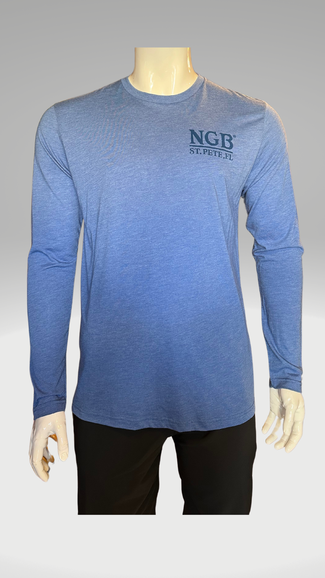 Long Sleeve T-Shirt - Vintage Royal Blue - Blue St. Pete Pelican