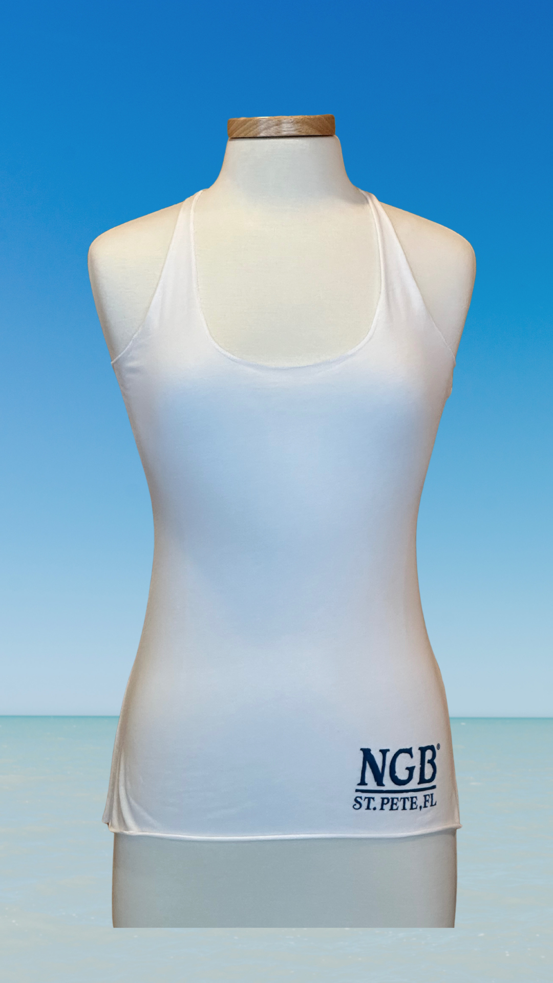 Women's Tank Top - White - Blue St. Pete Pelican