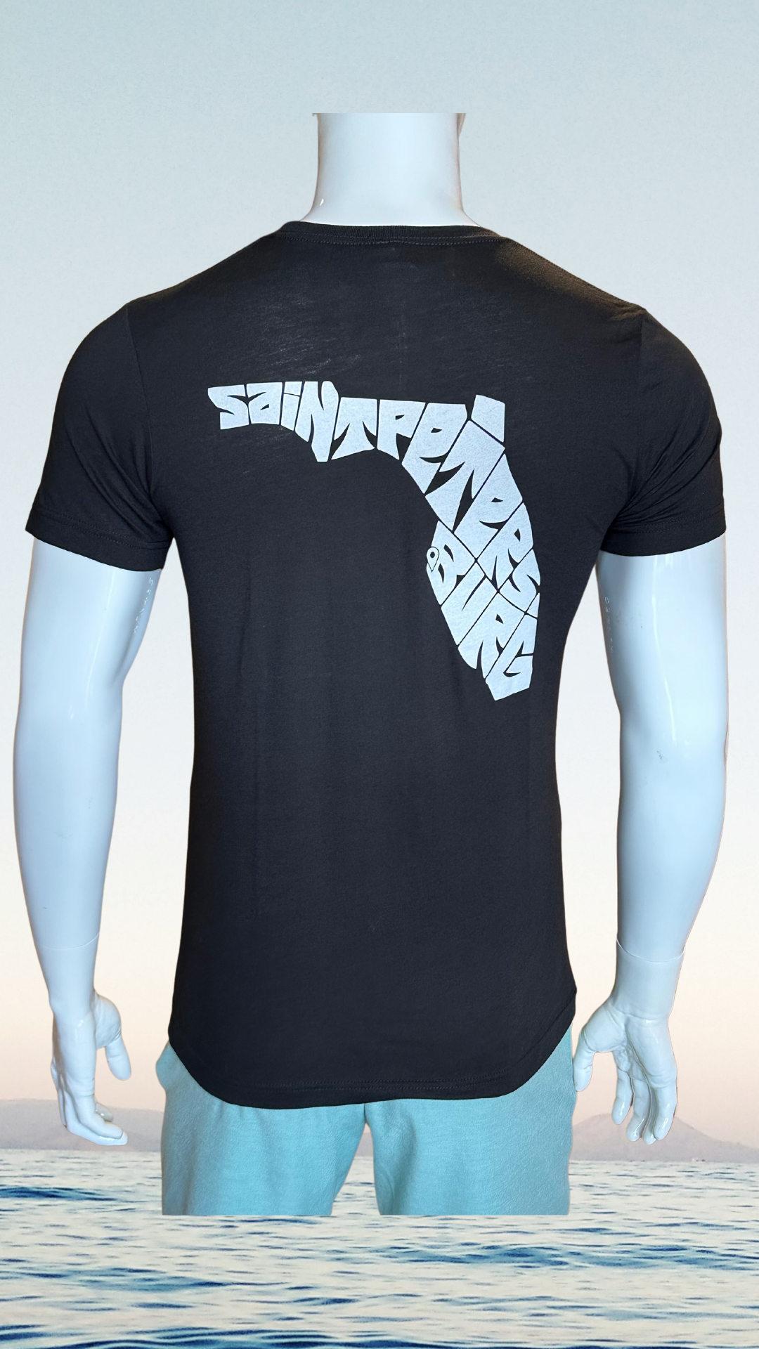 Short Sleeve T-Shirt - Black - White Saint Petersburg State