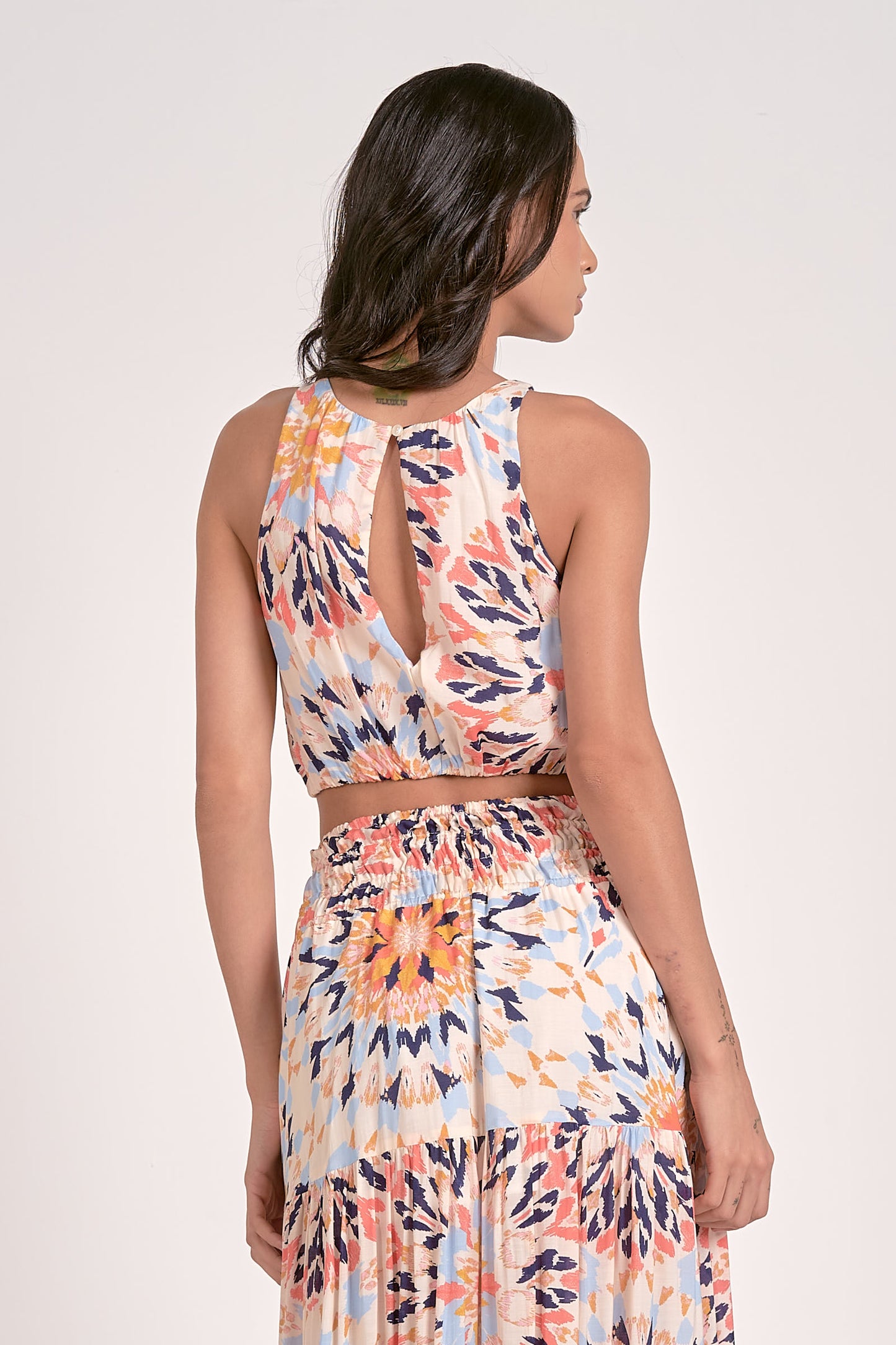 Halter Top with Elastic Bottom - Kaleidoscope