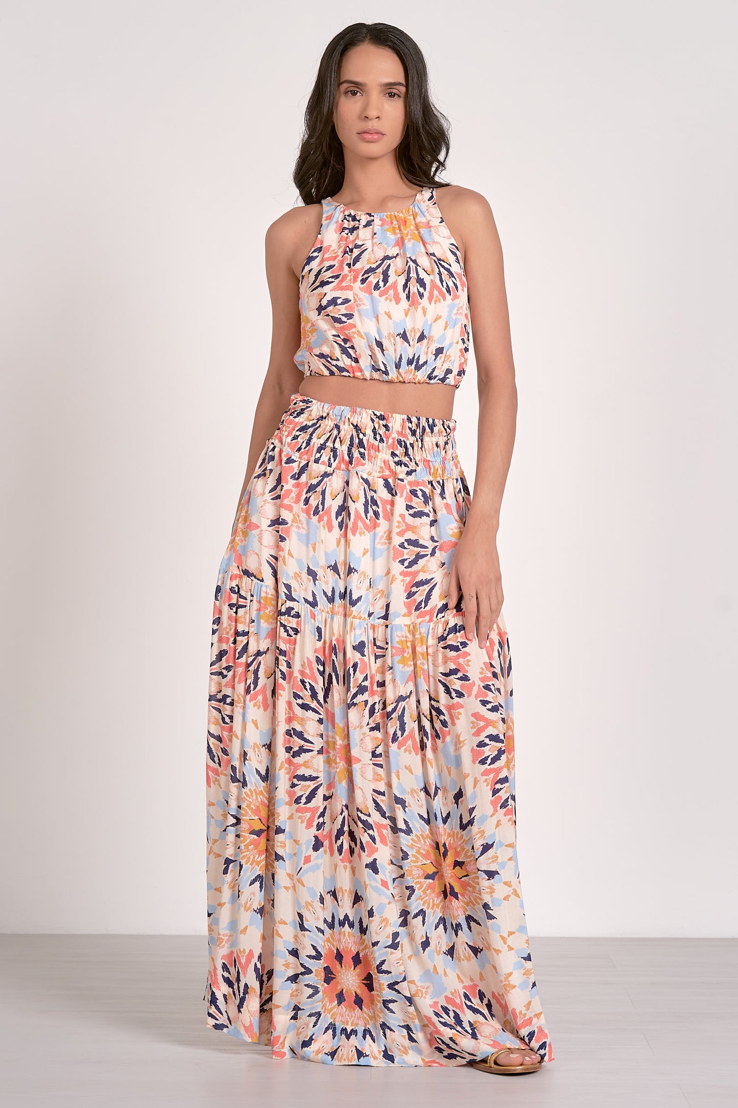 Halter Top with Elastic Bottom - Kaleidoscope