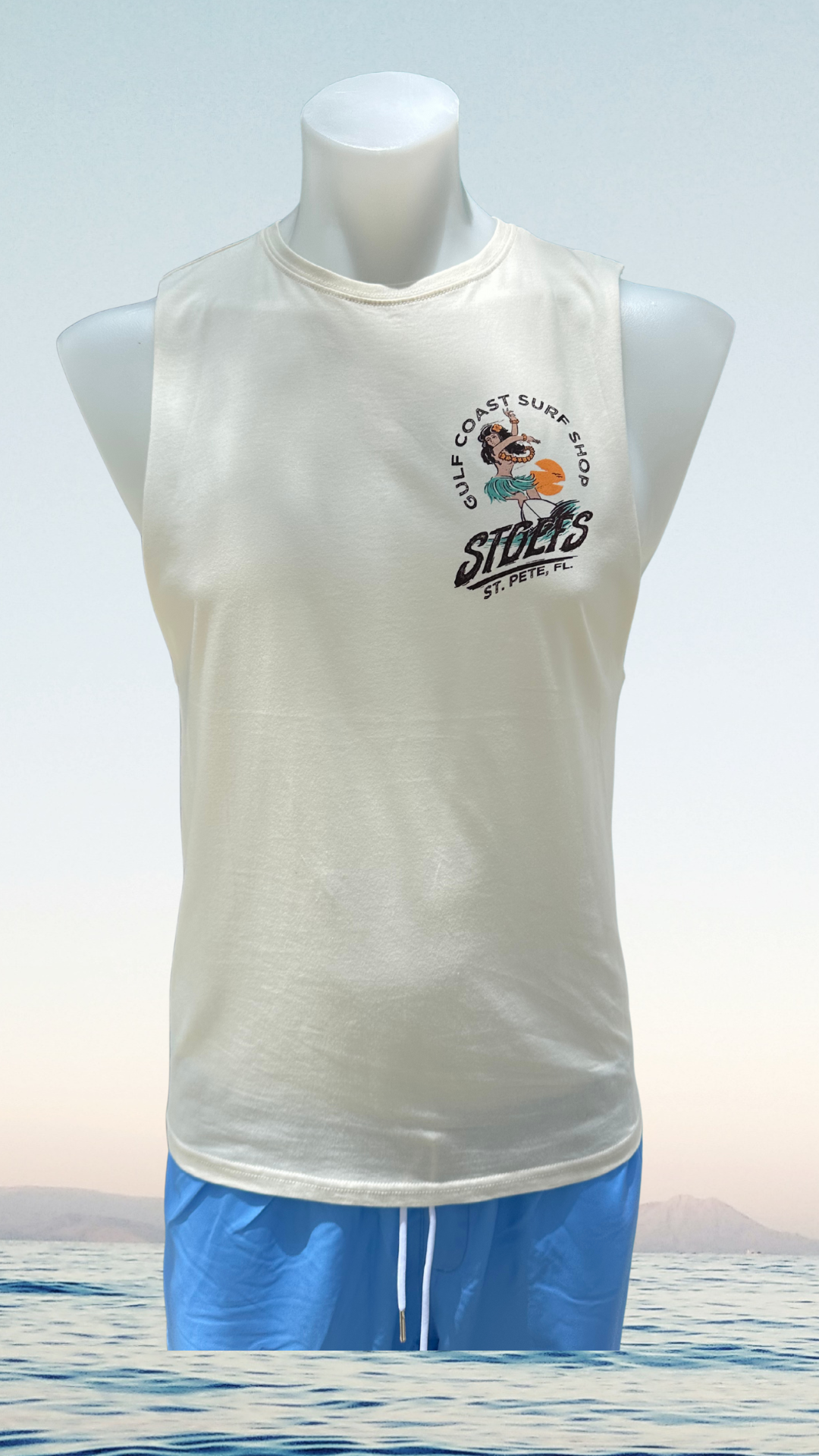 Hula Tank Top - Ecru - Gulf Coast Surf Shop