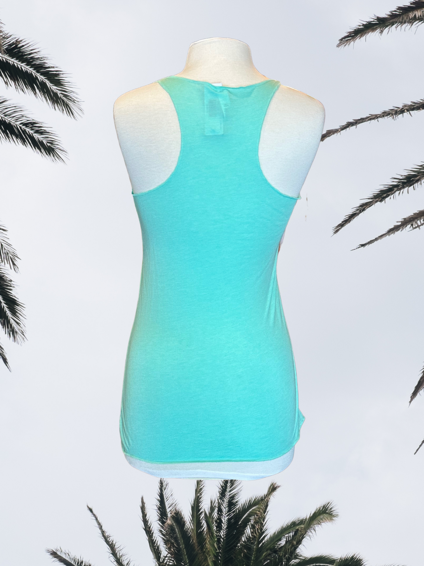 Women's Tank Top - Mint - Kaia Logo (Front) - Blue Text