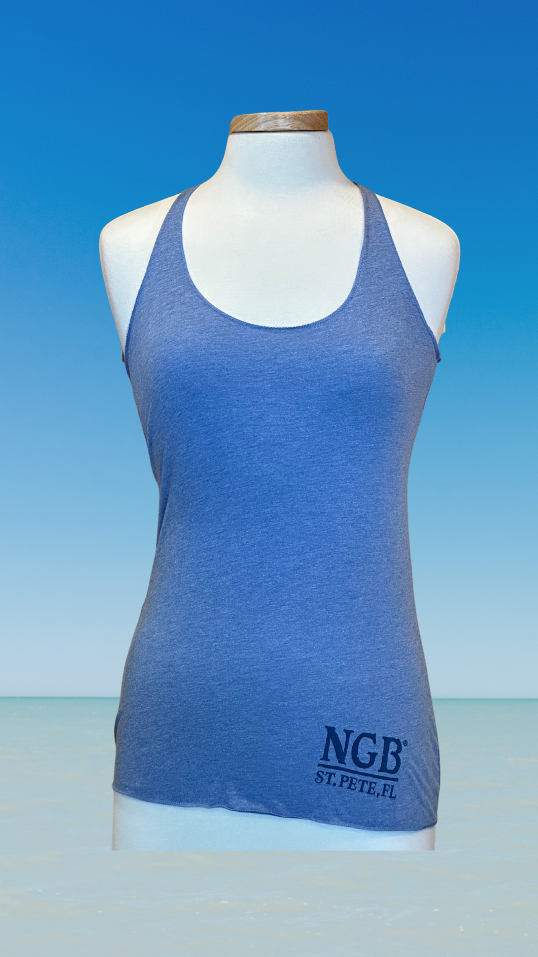 Women's Tank Top - Light Blue - Blue St. Pete Pelican