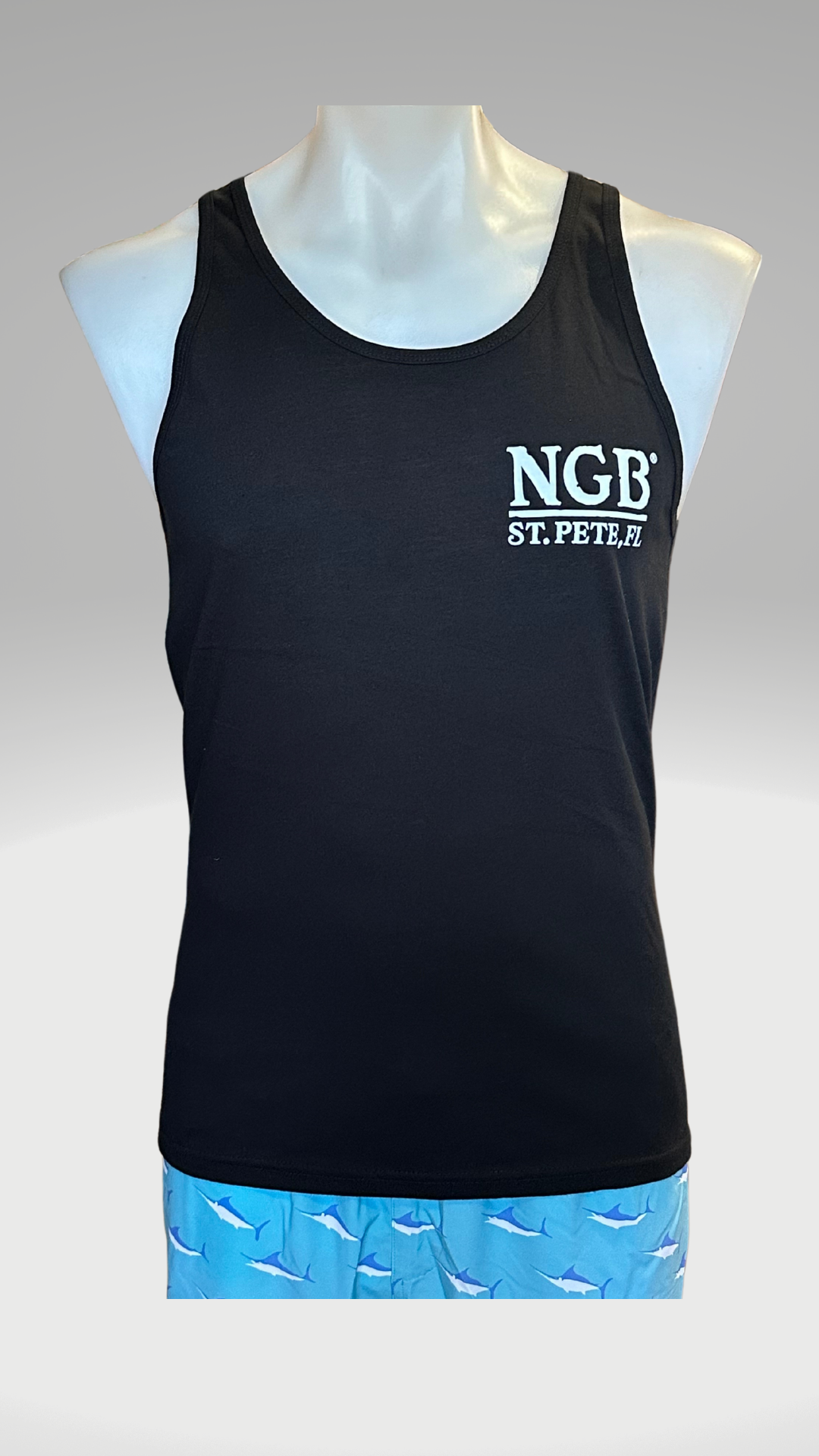 Men's Tank Top - Black - White Saint Petersburg State