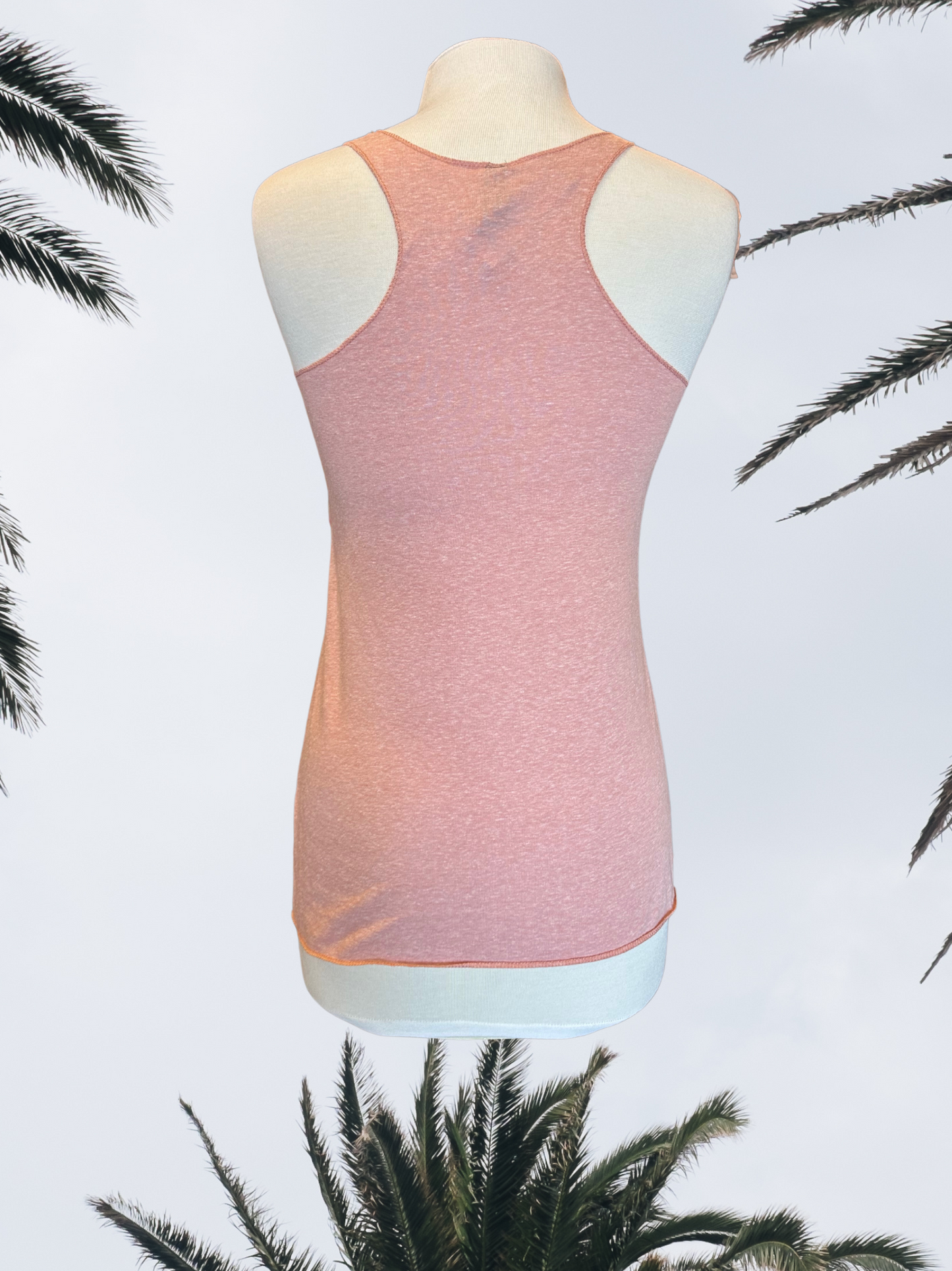 Women's Tank Top - Desert Pink - Kaia Logo (Front) - Blue Text