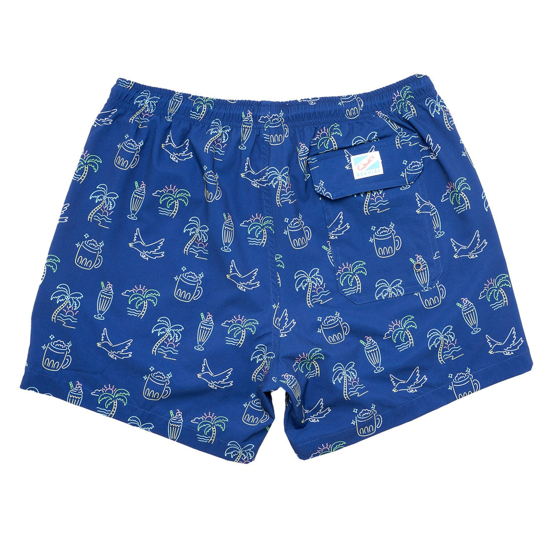 Classic Swim Shorts with Compression Liner - Copacabana