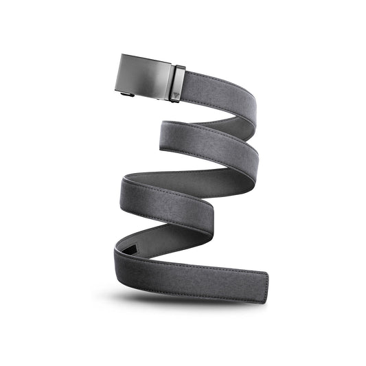 40mm Canvas Ratcheting Belt - Stone Grey with Gunmetal Buckle
