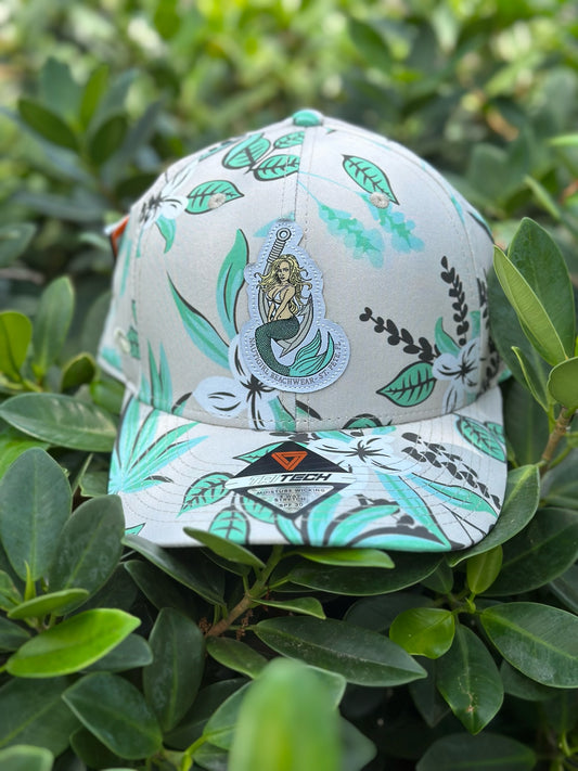 Snap-Back Tri-Tech Hat - Stone Plumeria - Kaia Patch