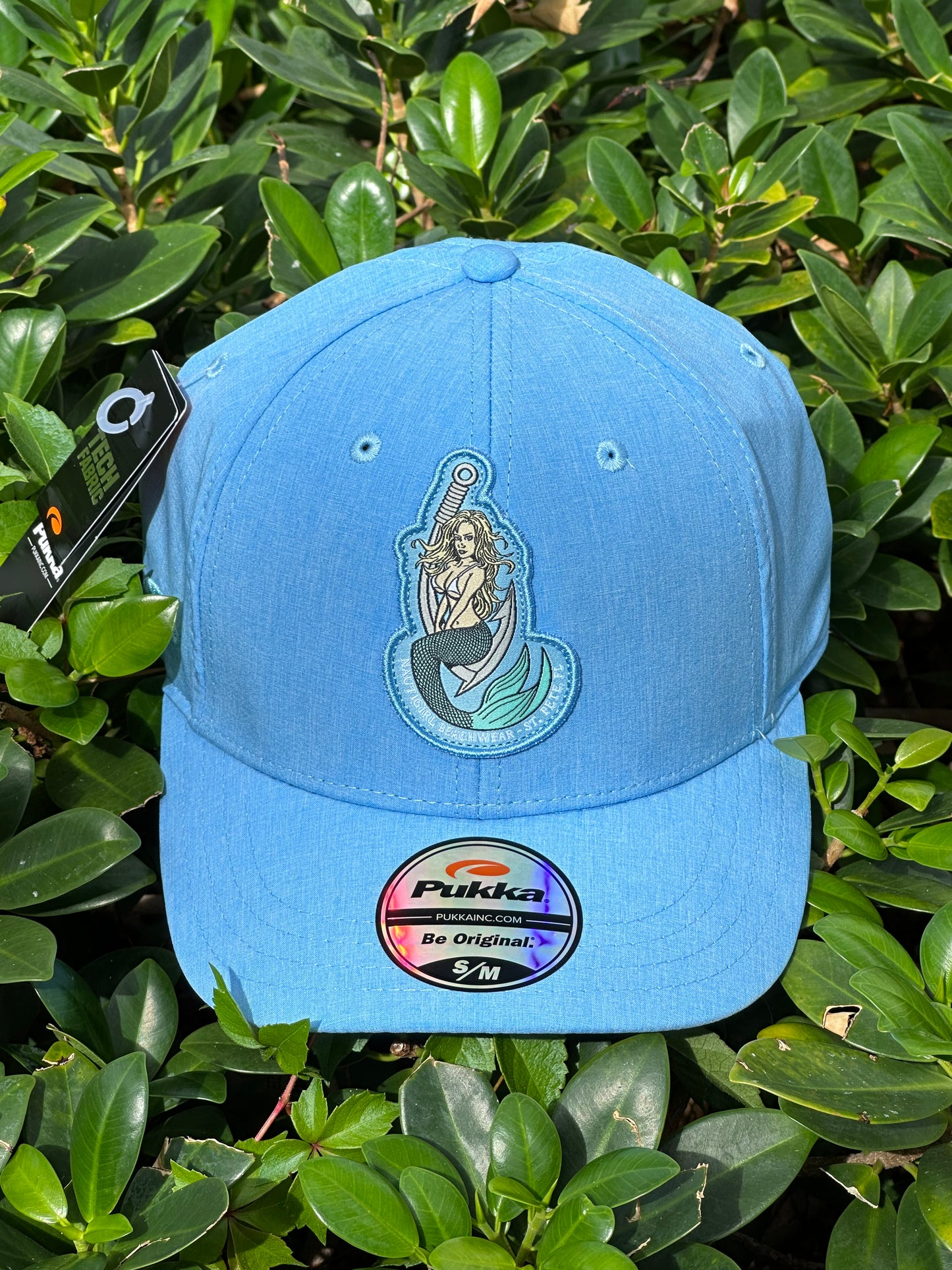 Stretch-Fit Tri-Tech Hat - Carolina Blue - Kaia Patch