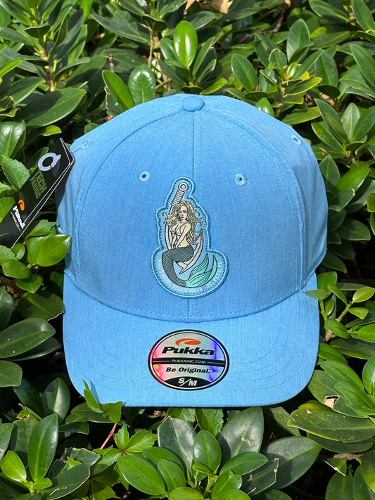 Stretch-Fit Tri-Tech Hat - Carolina Blue Heather - Kaia Patch