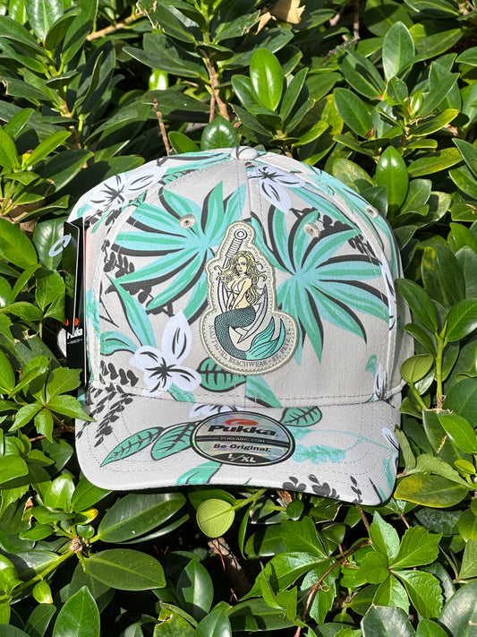 Stretch-Fit Tri-Tech Hat - Stone Plumeria - Kaia Patch