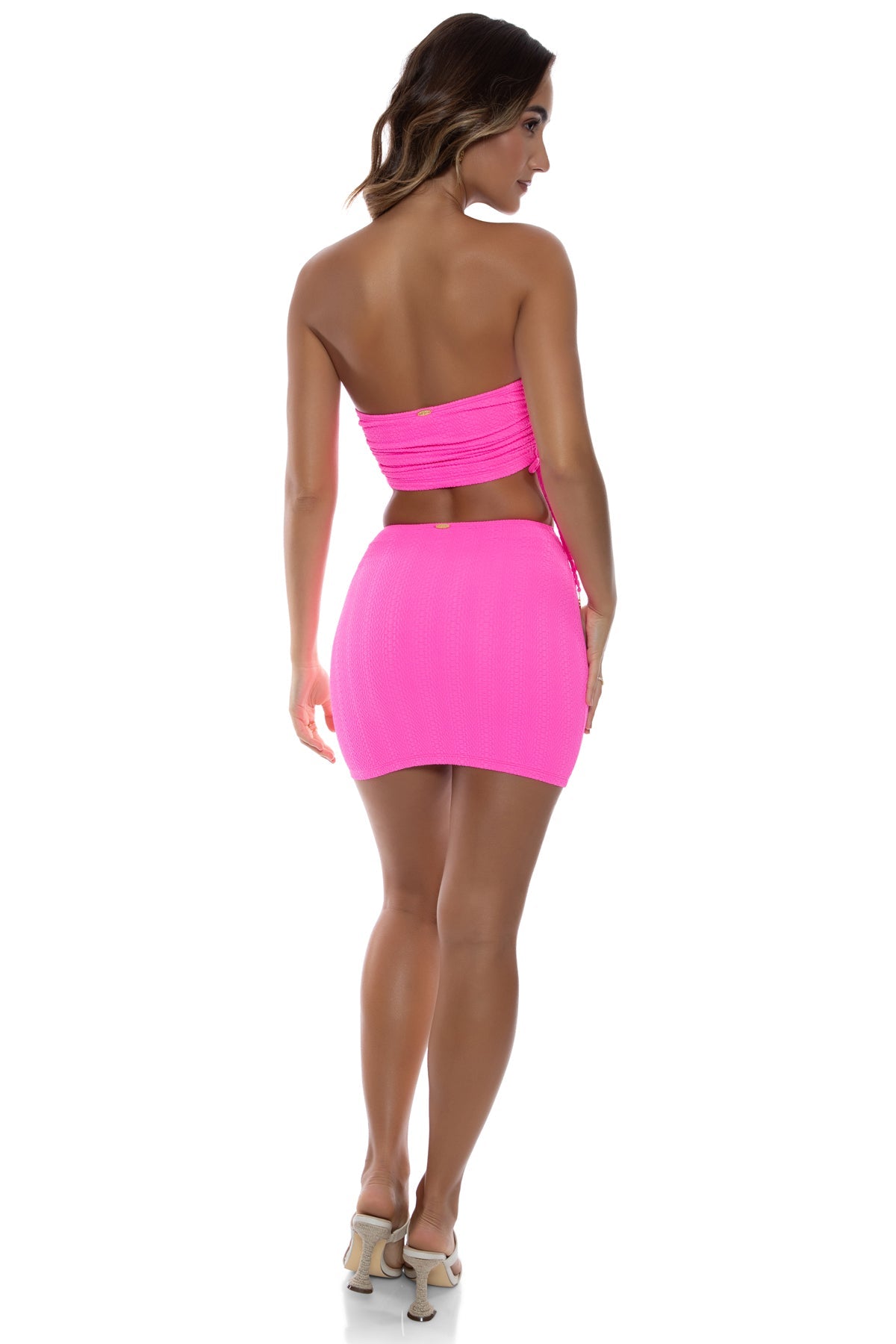 Mini Skirt - Wavy Baby (Blazing Pink)