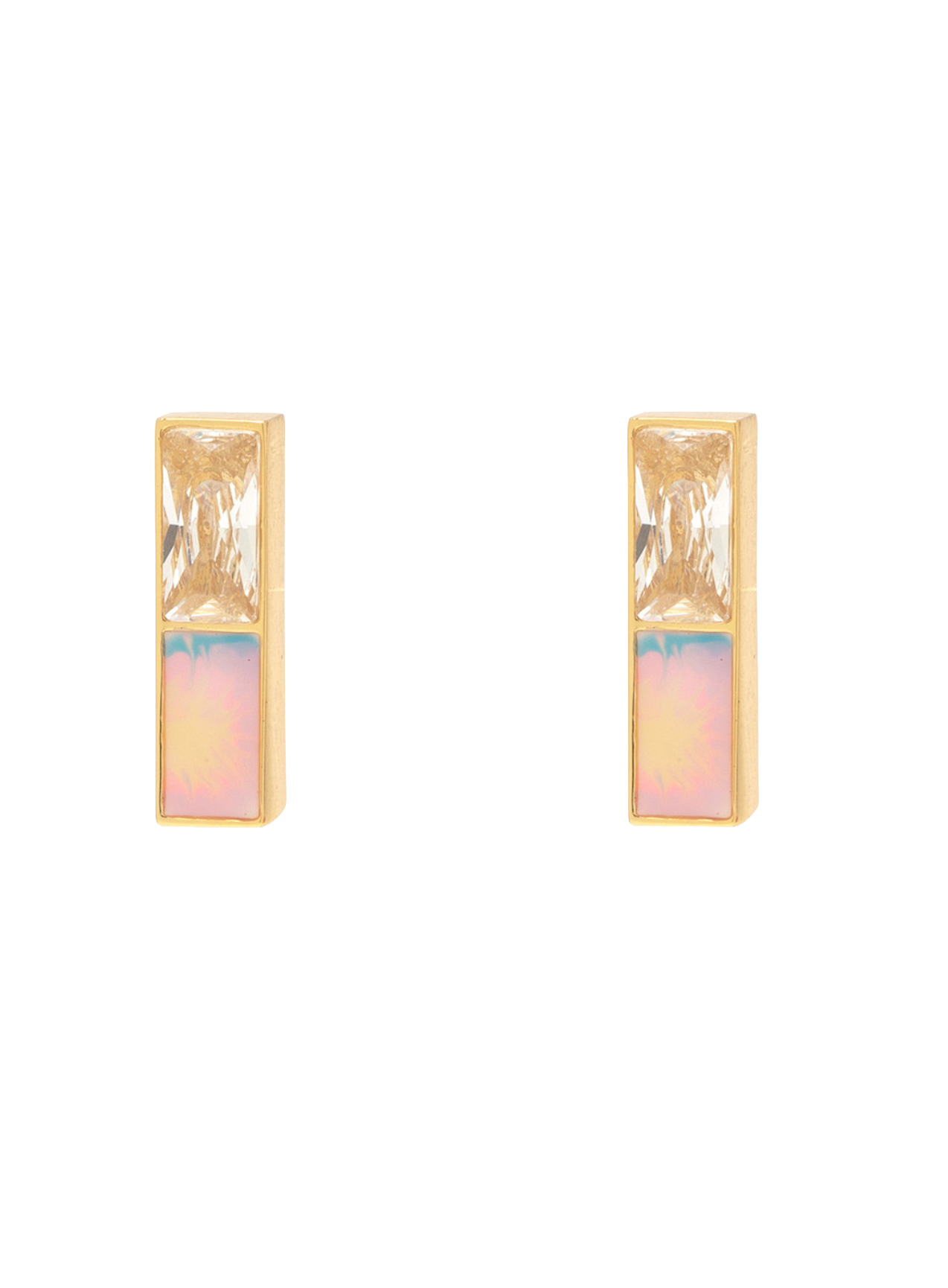 Earrings - Tie Dye Studs - Gold