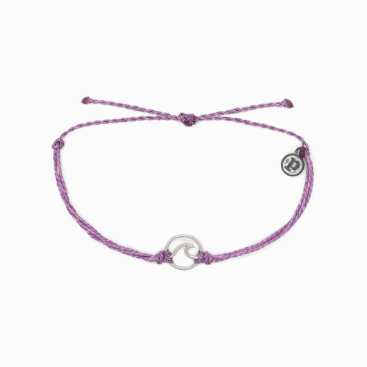 Charm Bracelet - Wave - Silver - Lavender