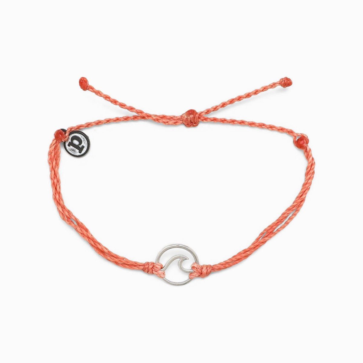 Charm Bracelet - Wave - Silver - Coral